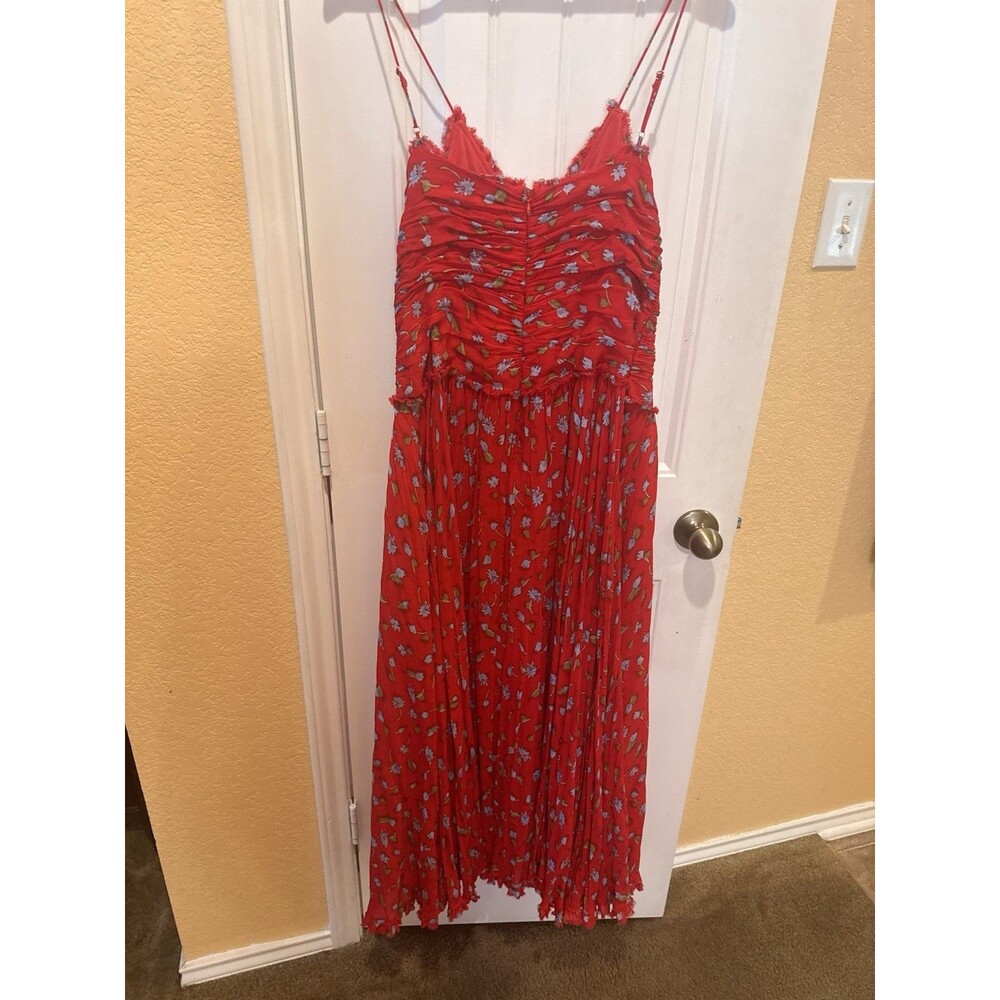 J. Crew Women's Collection Ruched Chiffon Dress Adjustable Straps Size 16 - Picture 11 of 16